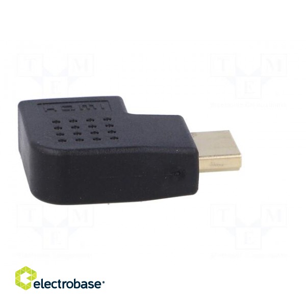 Adapter | HDMI 1.4 | HDMI socket 90°,HDMI plug | Colour: black фото 7