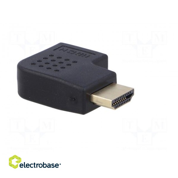 Adapter | HDMI 1.4 | HDMI socket 90°,HDMI plug | Colour: black фото 8