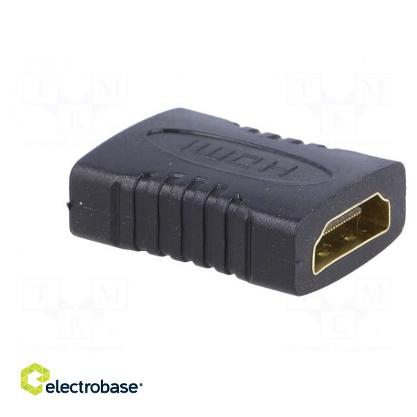 Adapter | HDMI 1.4 | HDMI socket,both sides | Colour: black paveikslėlis 8
