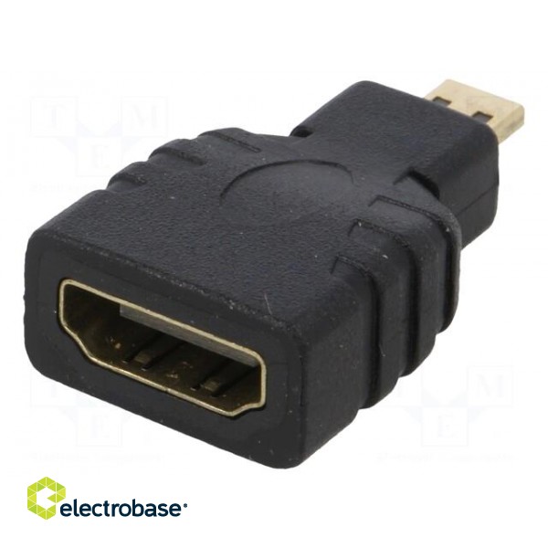Adapter | HDMI 1.4 | HDMI socket,HDMI micro plug | Colour: black image 1
