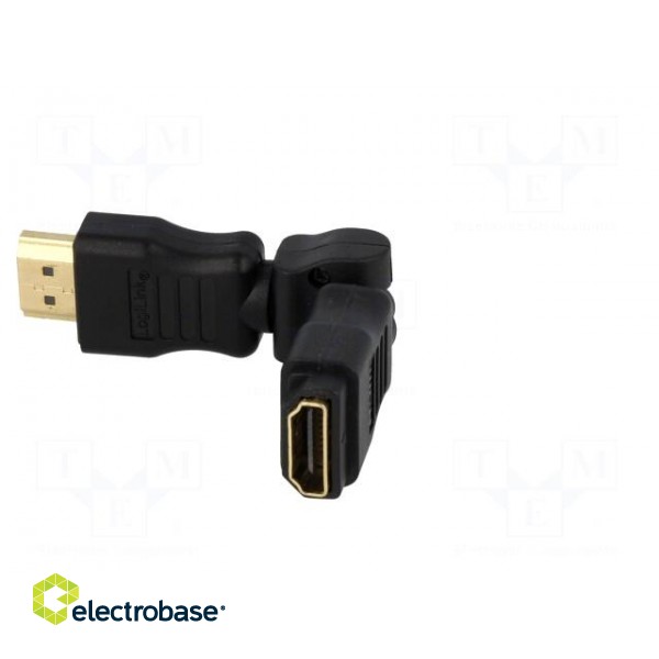 Adapter | HDMI plug,HDMI plug movable 360° | Colour: black paveikslėlis 4