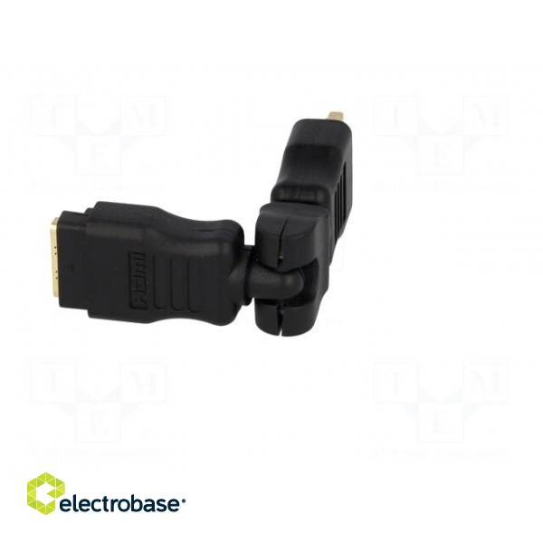 Adapter | HDMI plug,HDMI plug movable 360° | Colour: black paveikslėlis 6