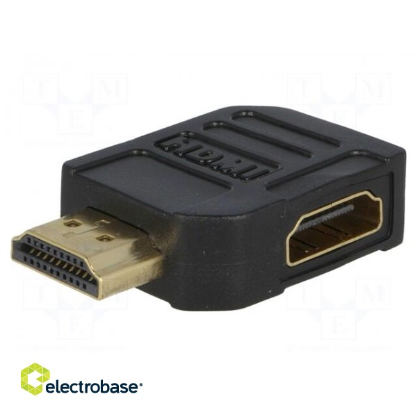 Adapter | HDMI socket 270°,HDMI plug image 1