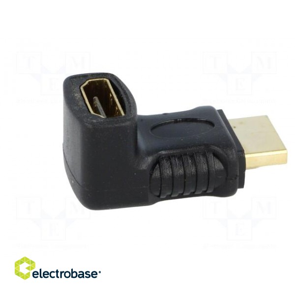 Adapter | HDMI socket 270°,HDMI plug | Colour: black paveikslėlis 7