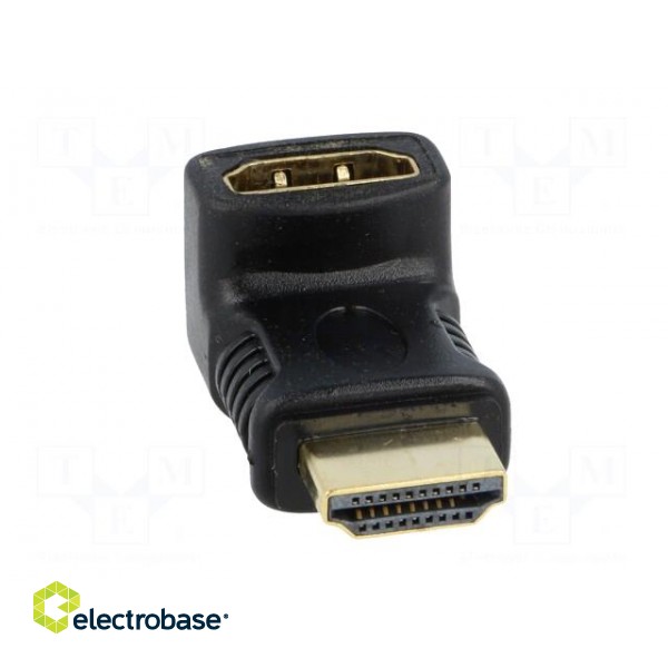 Adapter | HDMI socket 270°,HDMI plug | Colour: black paveikslėlis 9