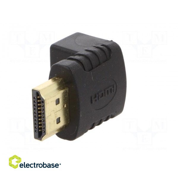 Adapter | HDMI socket 270°,HDMI plug | black фото 6