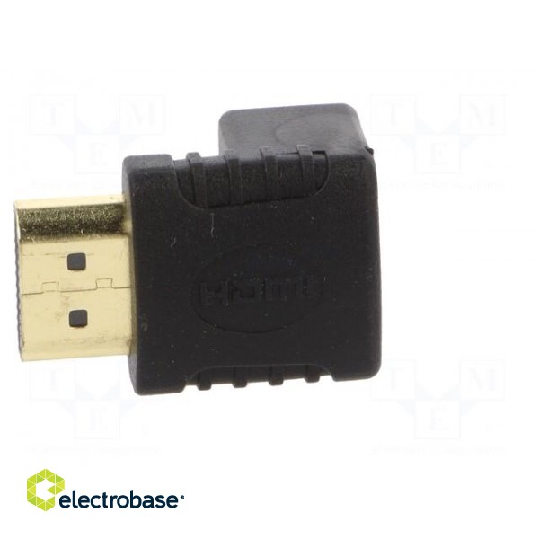 Adapter | HDMI socket 270°,HDMI plug | black фото 7