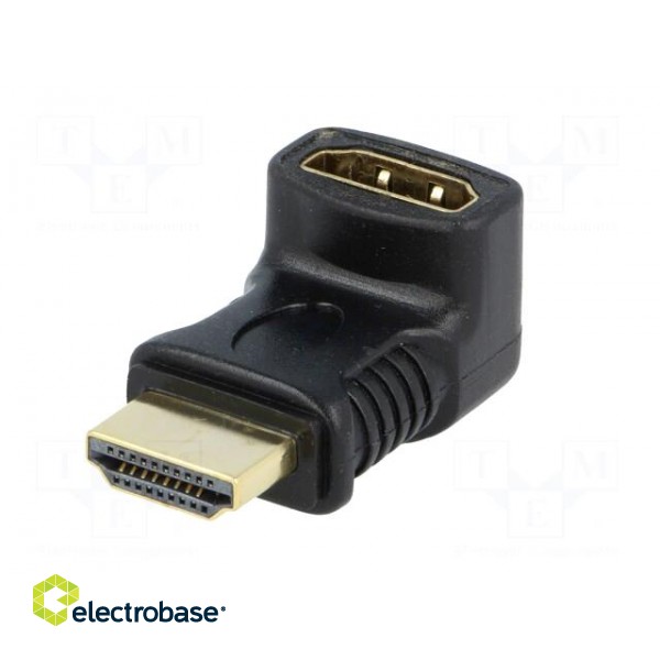Adapter | HDMI socket 270°,HDMI plug | Colour: black image 2