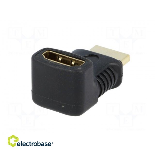 Adapter | HDMI socket 270°,HDMI plug | Colour: black фото 6