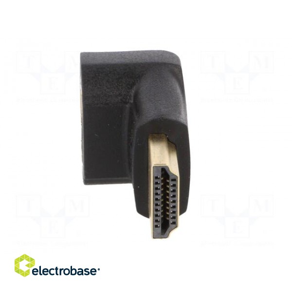 Adapter | HDMI socket 270°,HDMI plug | black фото 5