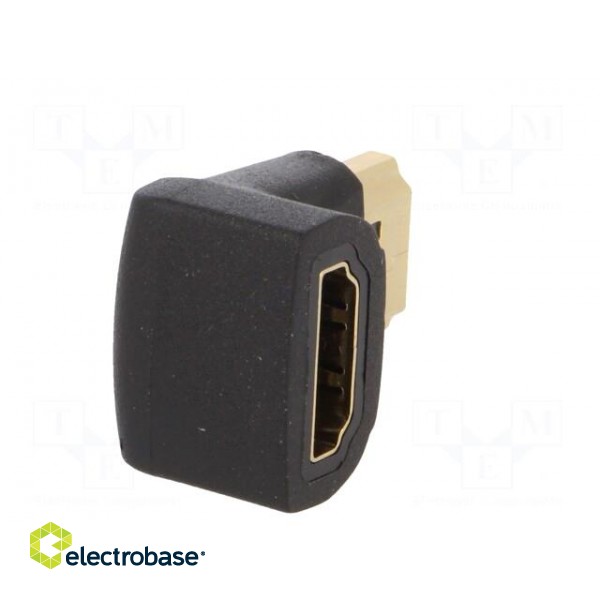 Adapter | HDMI socket 90°,HDMI plug | black image 2