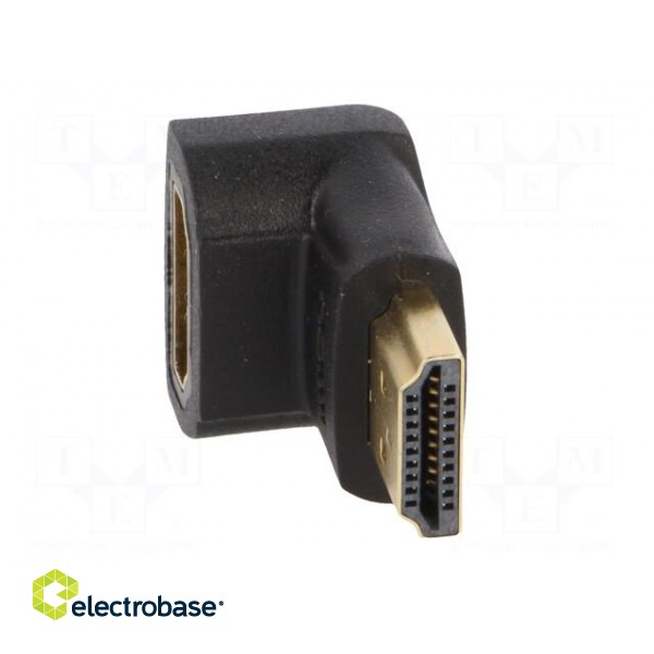 Adapter | HDMI socket 90°,HDMI plug | black фото 5