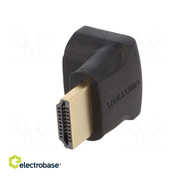 Adapter | HDMI socket 90°,HDMI plug | black paveikslėlis 6