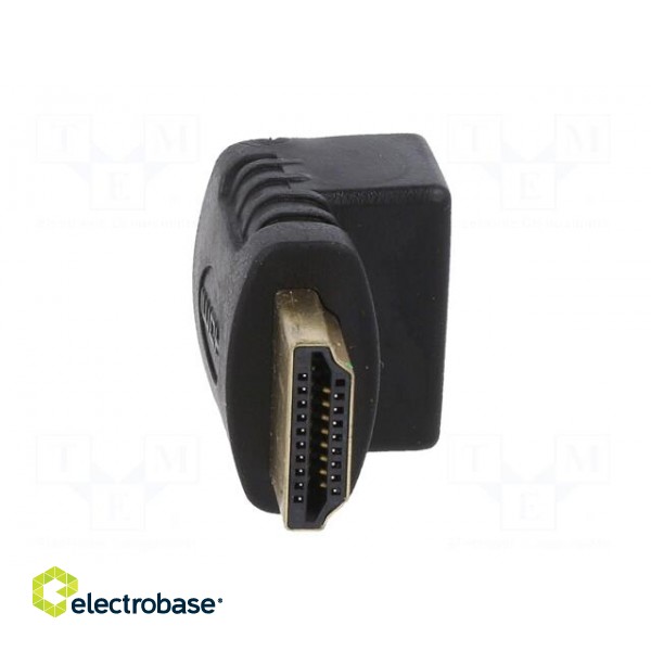 Adapter | HDMI socket 90°,HDMI plug | black фото 9