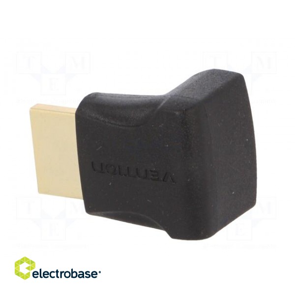 Adapter | HDMI socket 90°,HDMI plug | black paveikslėlis 8