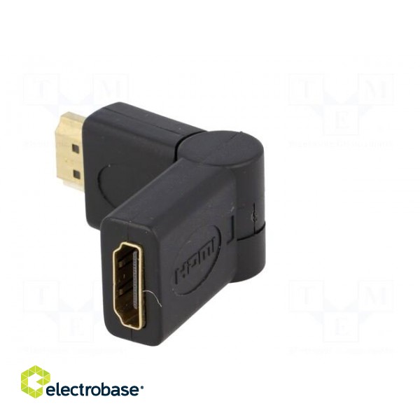 Adapter | HDMI plug,HDMI socket movable ±90° | Colour: black image 4