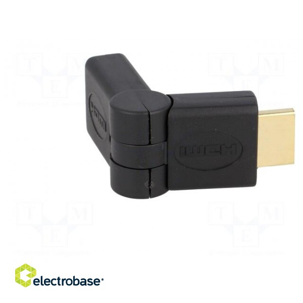 Adapter | HDMI plug,HDMI socket movable ±90° | Colour: black image 7