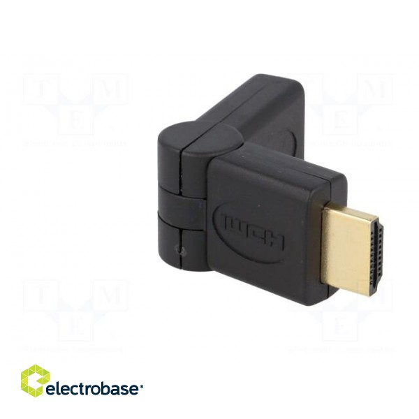 Adapter | HDMI plug,HDMI socket movable ±90° | Colour: black image 8