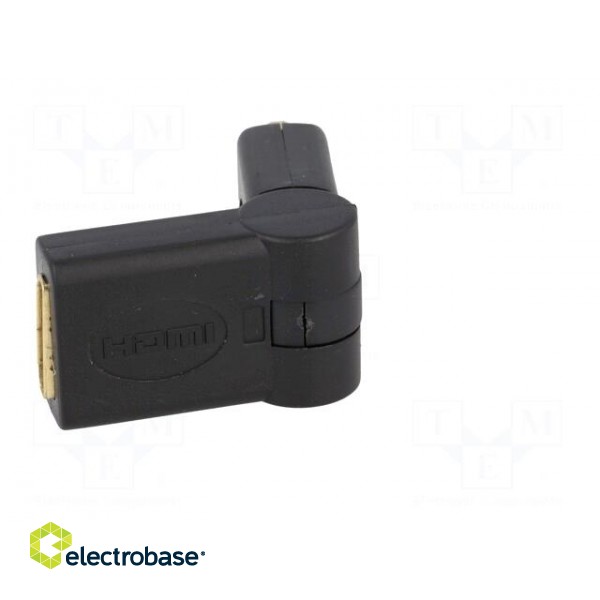 Adapter | HDMI plug,HDMI socket movable ±90° | Colour: black image 5