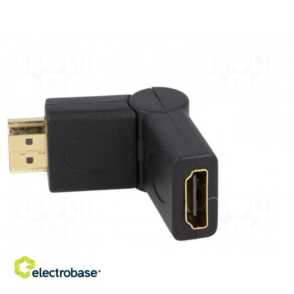 Adapter | HDMI plug,HDMI socket movable ±90° | Colour: black image 3