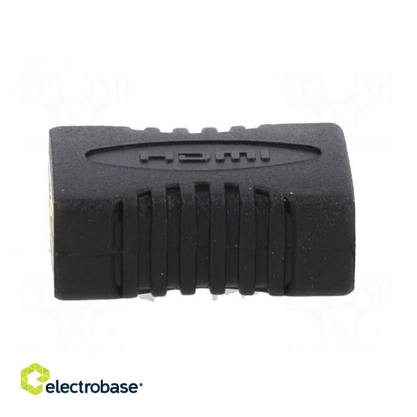 Adapter | HDMI socket,both sides | black фото 3