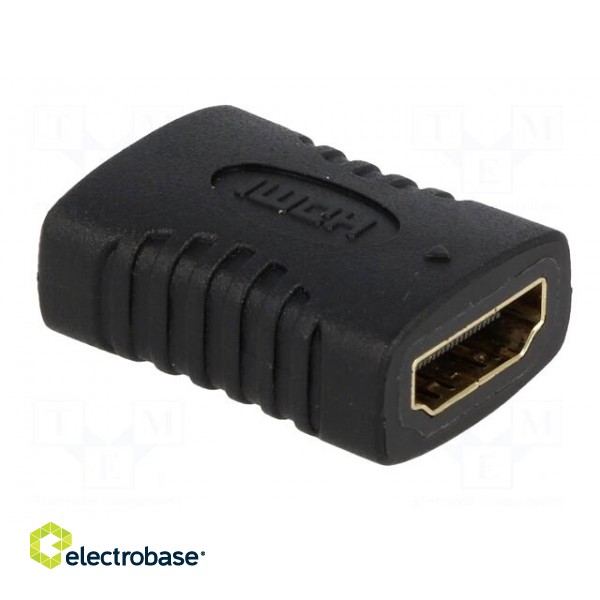 Adapter | HDMI socket,both sides | Colour: black image 8