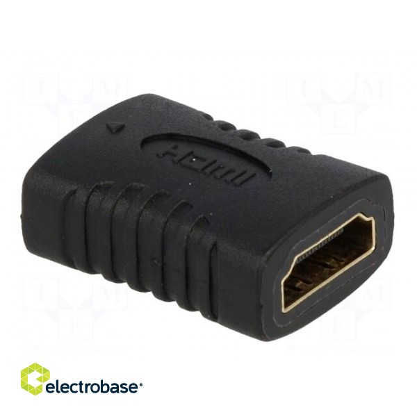Adapter | HDMI socket,both sides | Colour: black image 4