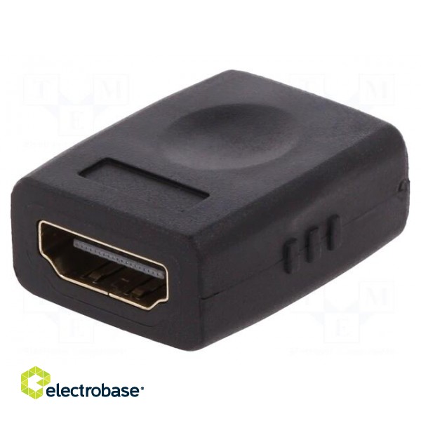 Adapter | HDMI socket,both sides | Colour: black image 1