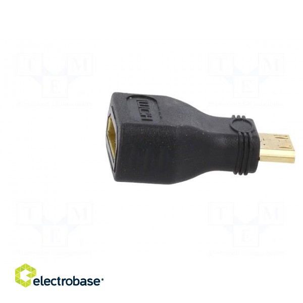 Adapter | HDMI socket,mini HDMI plug | black paveikslėlis 3