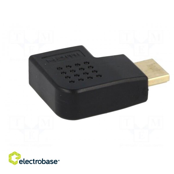 Adapter | HDMI socket,HDMI plug 90° | Colour: black фото 7
