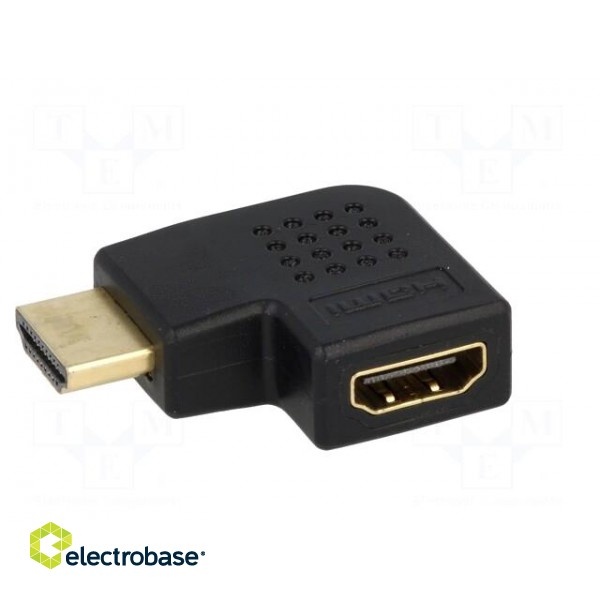 Adapter | HDMI socket,HDMI plug 90° | Colour: black image 3