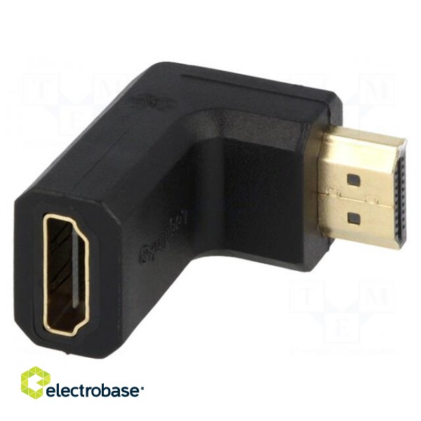 Adapter | HDMI socket,HDMI socket 90° | Colour: black image 1