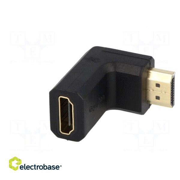 Adapter | HDMI socket,HDMI socket 90° | Colour: black image 2