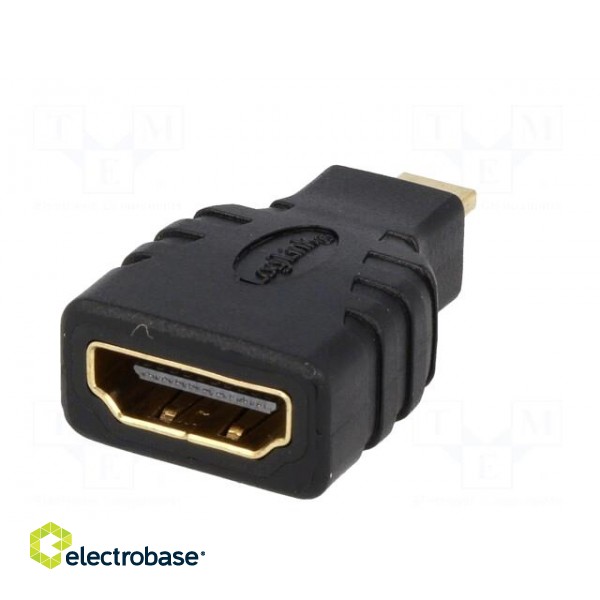 Adapter | HDMI socket,HDMI micro plug | Colour: black image 2