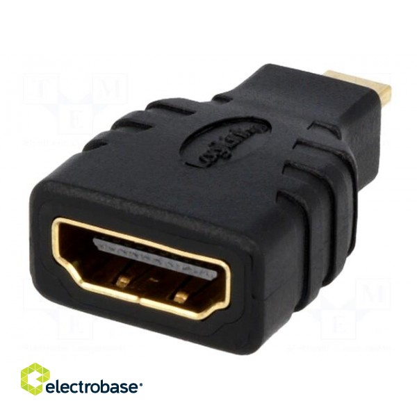 Adapter | HDMI socket,HDMI micro plug | Colour: black image 1