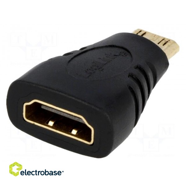 Adapter | HDMI socket,HDMI mini plug | Colour: black image 1