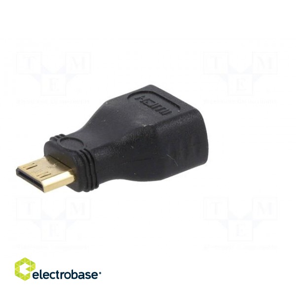 Adapter | HDMI socket,mini HDMI plug | black paveikslėlis 7