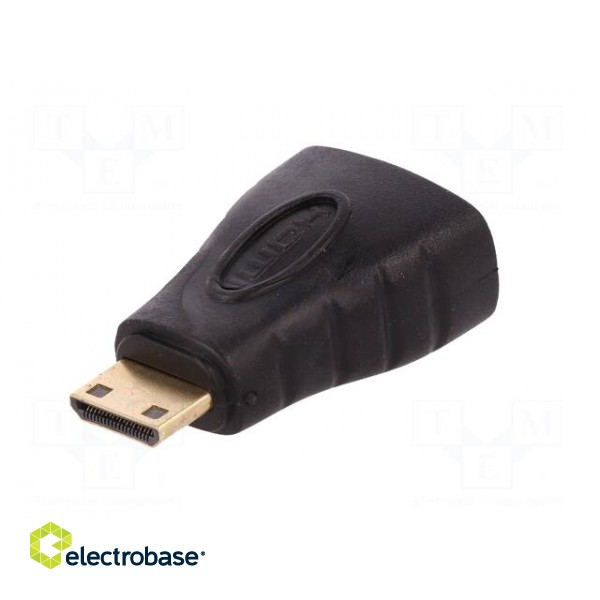 Adapter | HDMI socket,HDMI mini plug | Colour: black фото 6