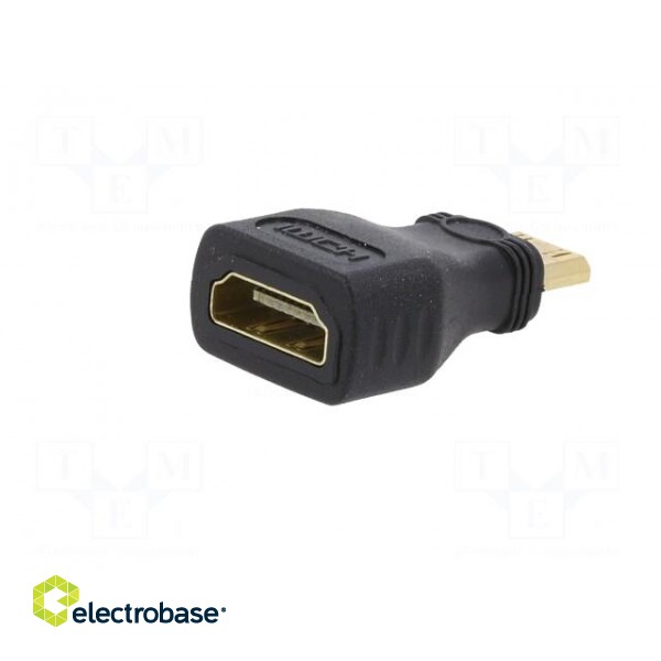 Adapter | HDMI socket,mini HDMI plug | black paveikslėlis 2