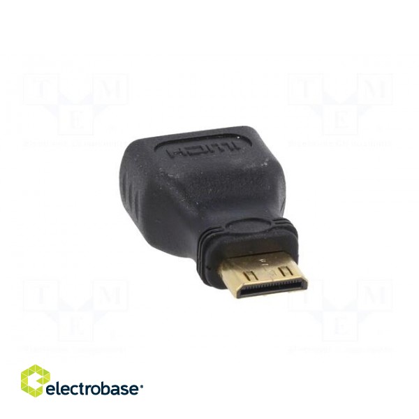 Adapter | HDMI socket,mini HDMI plug | black paveikslėlis 5