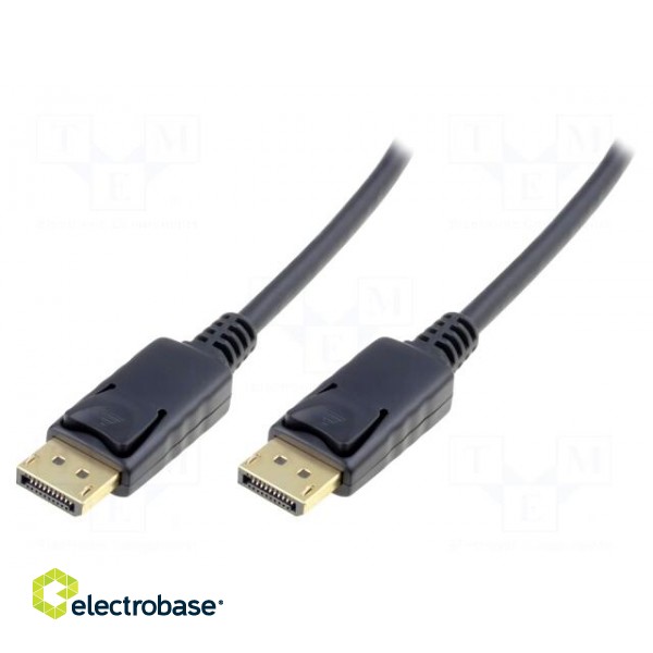 Cable | DisplayPort 1.1a | DisplayPort plug,both sides | 1m | black