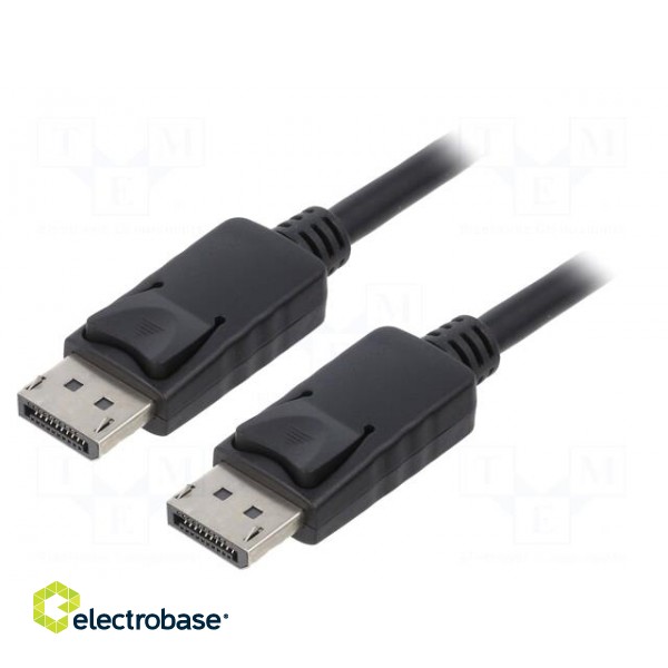 Cable | DisplayPort 1.2 | DisplayPort plug,both sides | 1.5m | black
