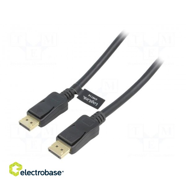 Cable | DisplayPort 1.2 | DisplayPort plug,both sides | 20m | black