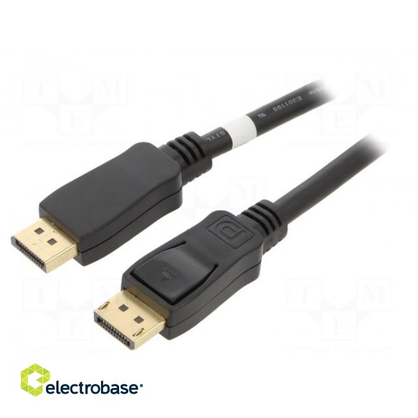 Cable | DisplayPort 1.2 | DisplayPort plug,both sides | 2m | black