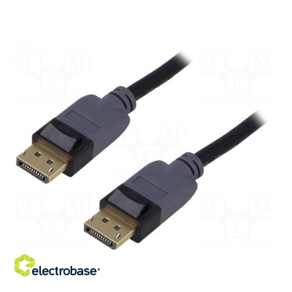 Cable | DisplayPort 1.3 | DisplayPort plug,both sides | 1m | black