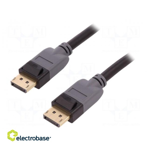 Cable | DisplayPort 1.3 | DisplayPort plug,both sides | 3m | black