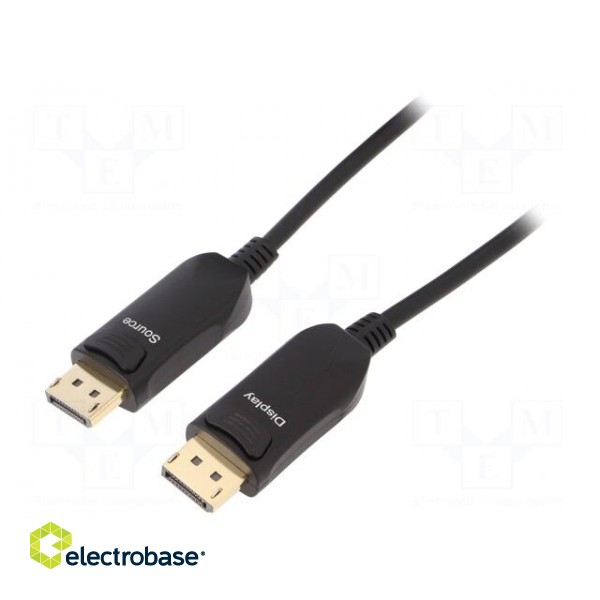Cable | DisplayPort 1.4,HDCP 2.2,optical | 10m | black фото 2