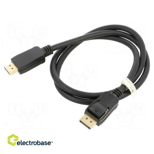 Cable | DisplayPort 2.1 | DisplayPort plug,both sides | 1m | black