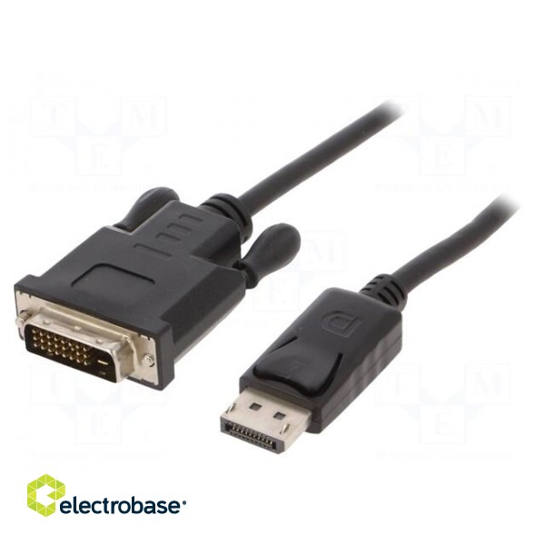 Cable | DisplayPort plug,DVI-D (24+1) plug | 1.8m | black | black