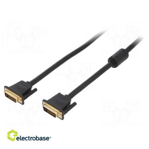 Cable | dual link | DVI-D (24+1) plug,both sides | 1.5m | black